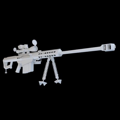 Barrett M82 - highpoly preview image